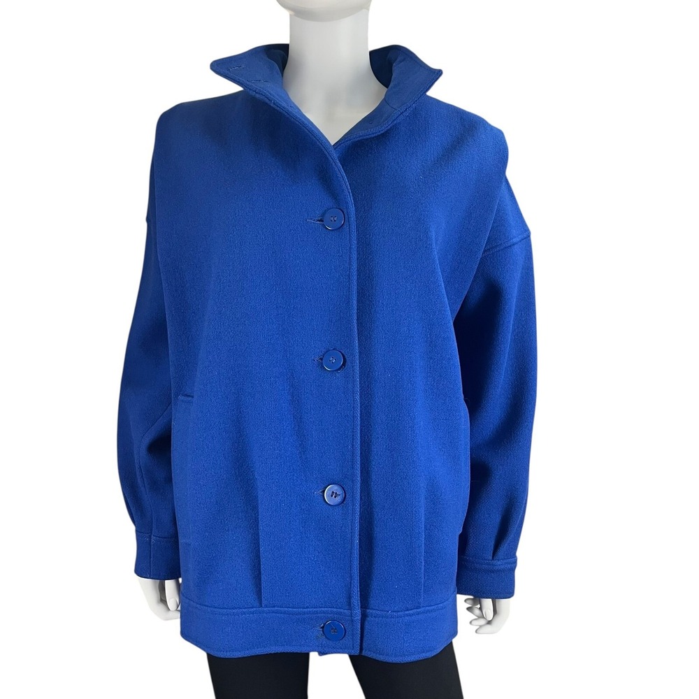 Vintage LEARSI 100% Wool Varsity Inspired Stand Collar Bomber Jacket‎ Womens 11